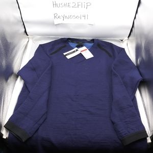 Nike Tech Pack Men's Crewneck Sweatshirt Navy Blue